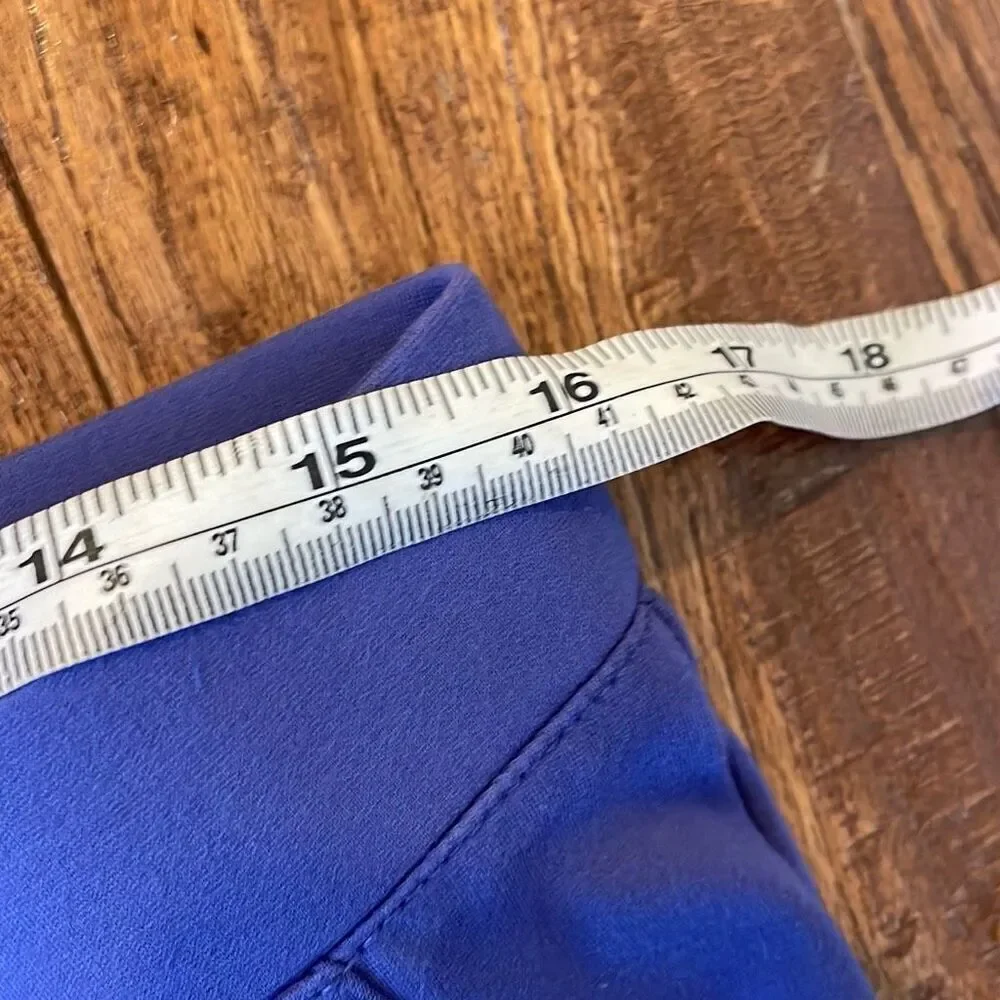 Betabrand stretch 2 pocket  dress yoga pants in blue Iris size large